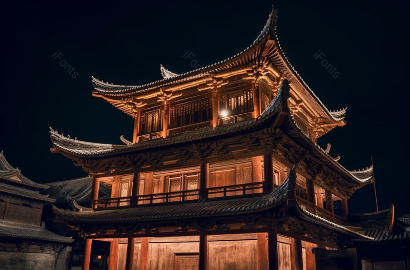 云南剑川县沙溪古镇魁星楼夜景,高清,摄影图,摄影图片,图片大全,摄影图免费下载
